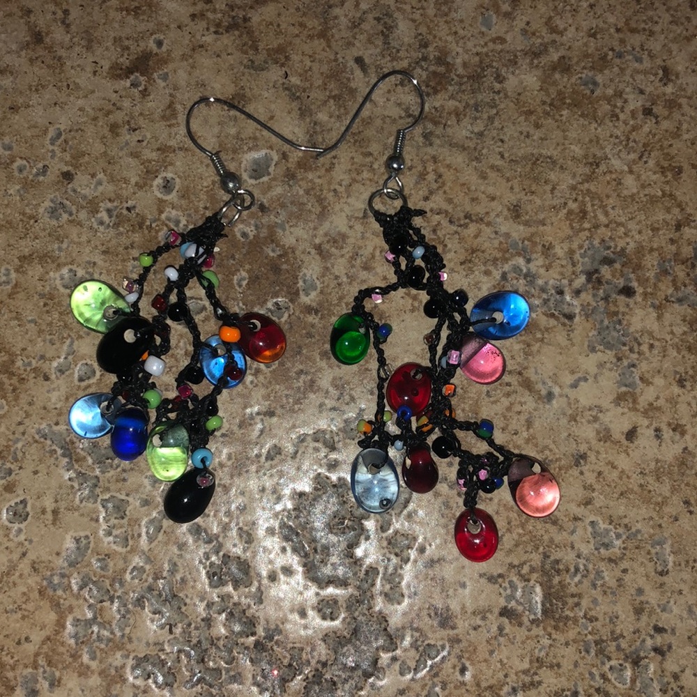Turkish Handmade glass bead earrings